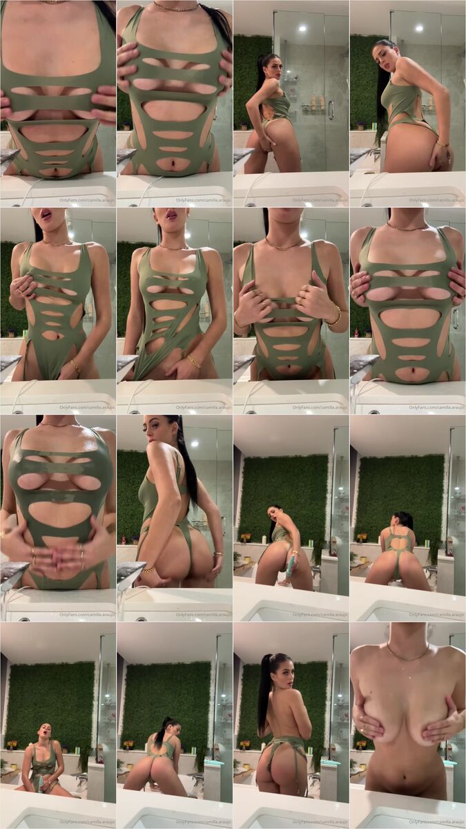 Camilla Araujo Ass Spread Bathroom Masturbation