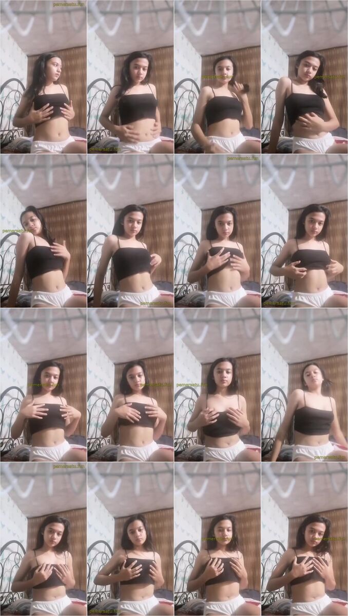 Aliyah Imut Abg 18Yo mainin toket pakai Tanktop Hitam