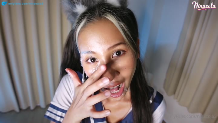 OnlyFans Ninacola - Asian Schoolgirl Gets Facialized