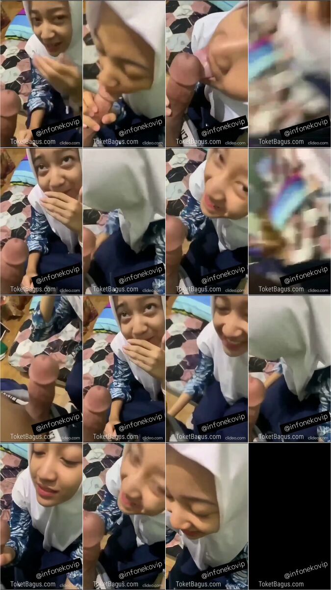 Jilbab SMP Pulang Sekolah Malah Diajarin Nyepong