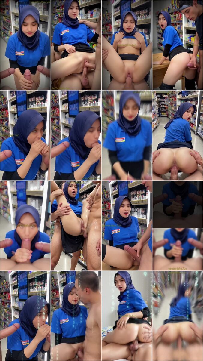 jedag jedug kasir indomaret hijab abg 18yo ngentot digangbang