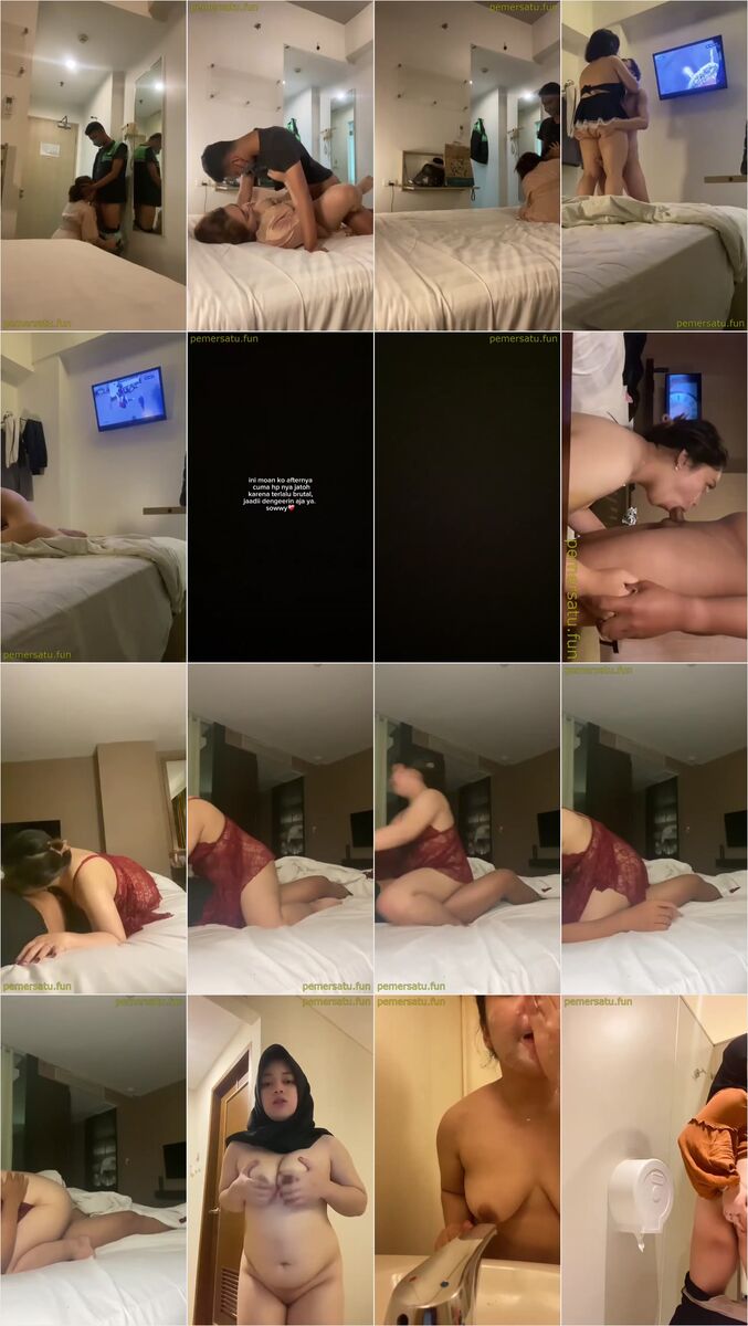 kompilasi jilbab prank ojol masuk hotel ngewe