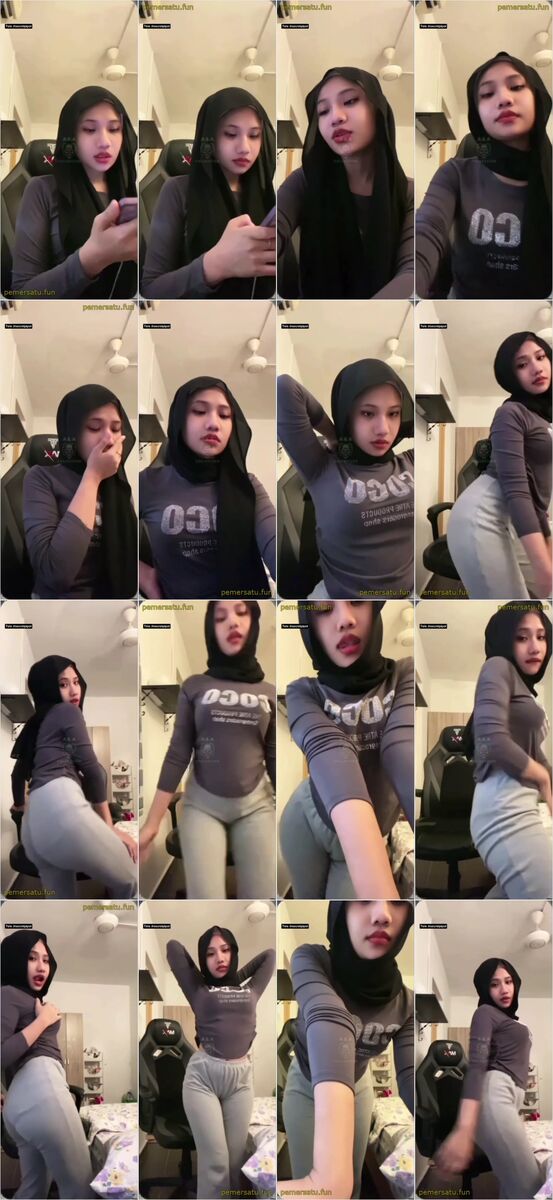 jilbab hitam joget tiktok