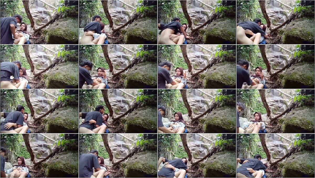 Kebelet Sange ABG Jilbab Ngewe Di Air Terjun