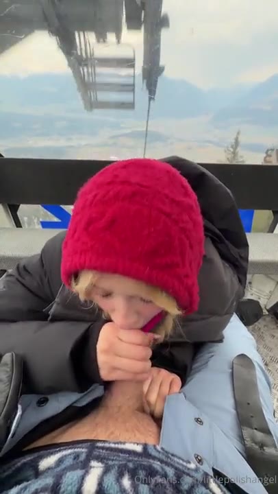 Lena Polanski - POV Blowjob On A Ski Lift