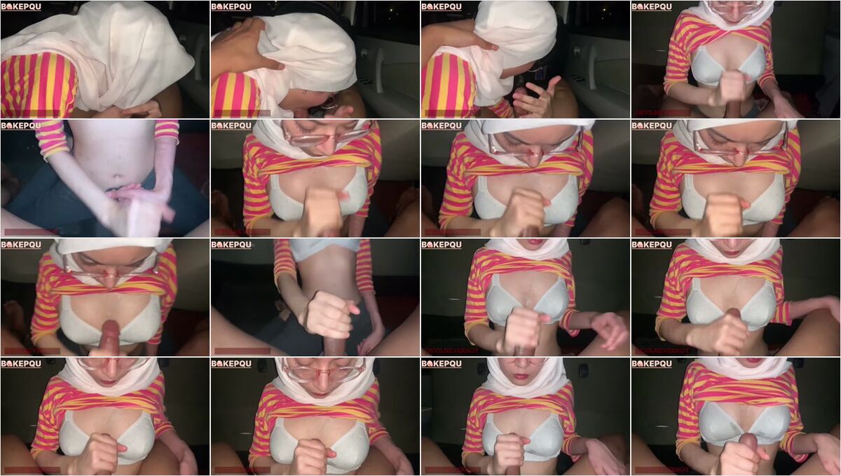 Tante Hijab Nyepong Di Mobil