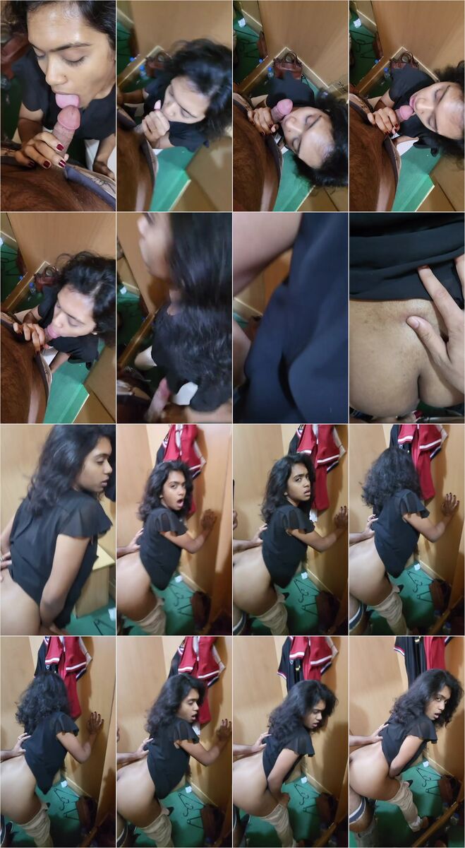 Indian porn of a couple fucking in a mall’s changing room