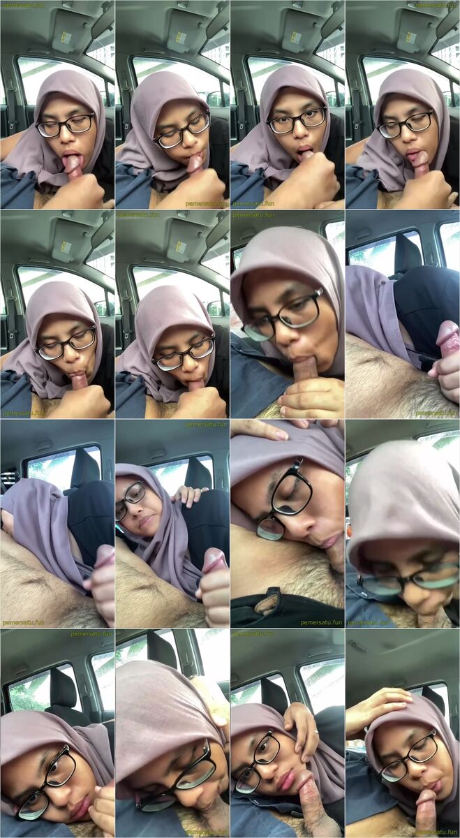 kompilasi hijab kacamata lugu sepong kontol di mobil