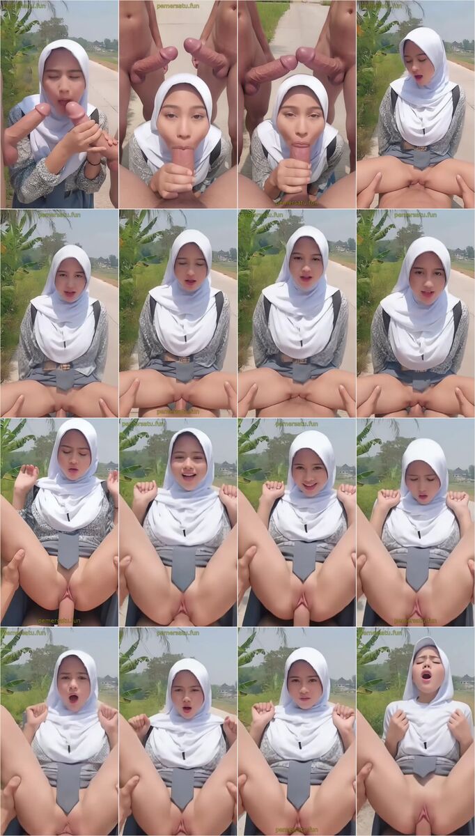 Abg Seragam Esema Hijab 18Yo Dientot Gangbang Outdoor Di Jalan