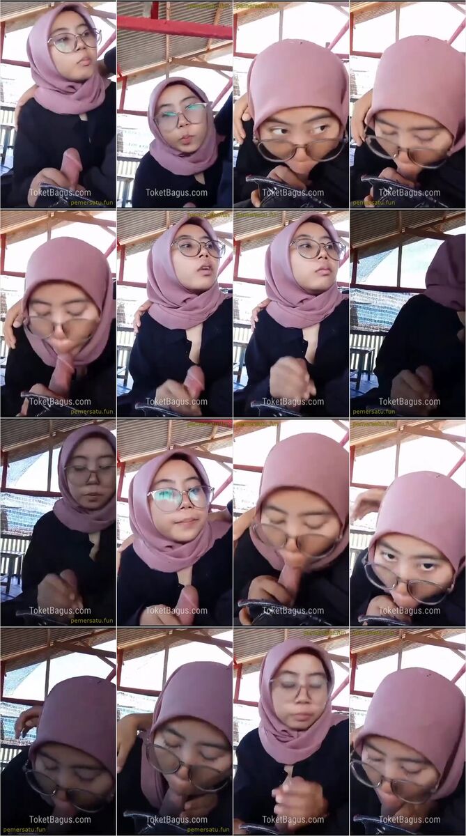 Jilbab mesum nyepong kontol pacar ditempat umum