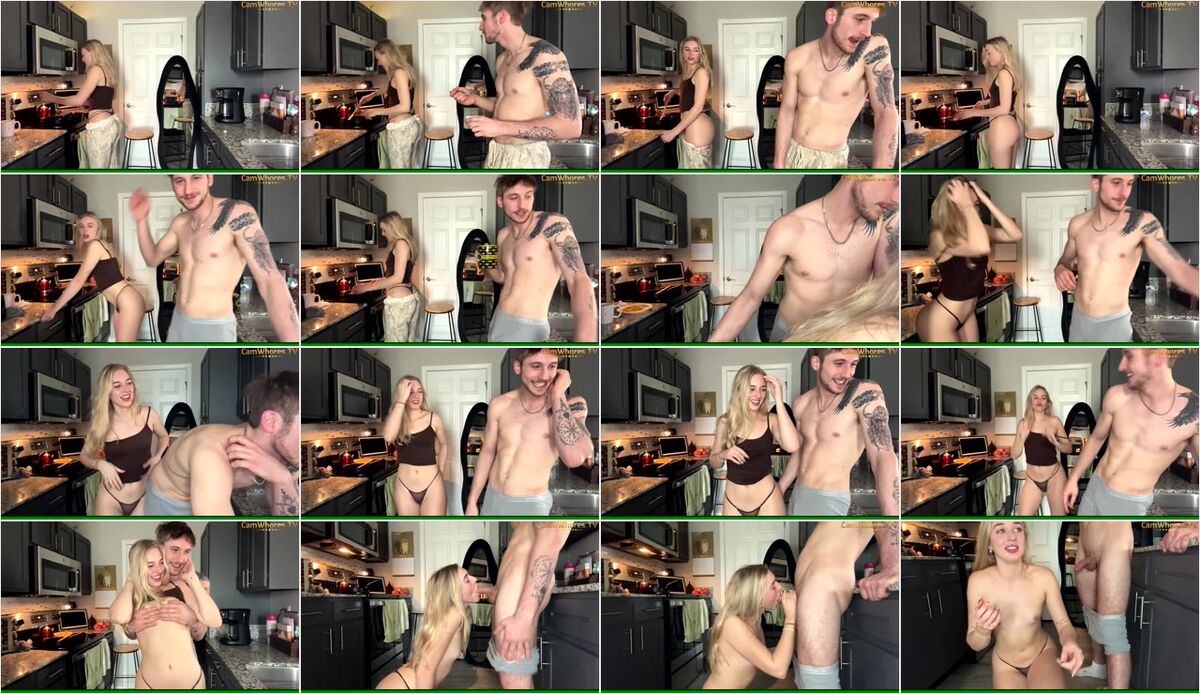 Luv Birds Chaturbate Kitchen Webcam Show Blowjob Facial