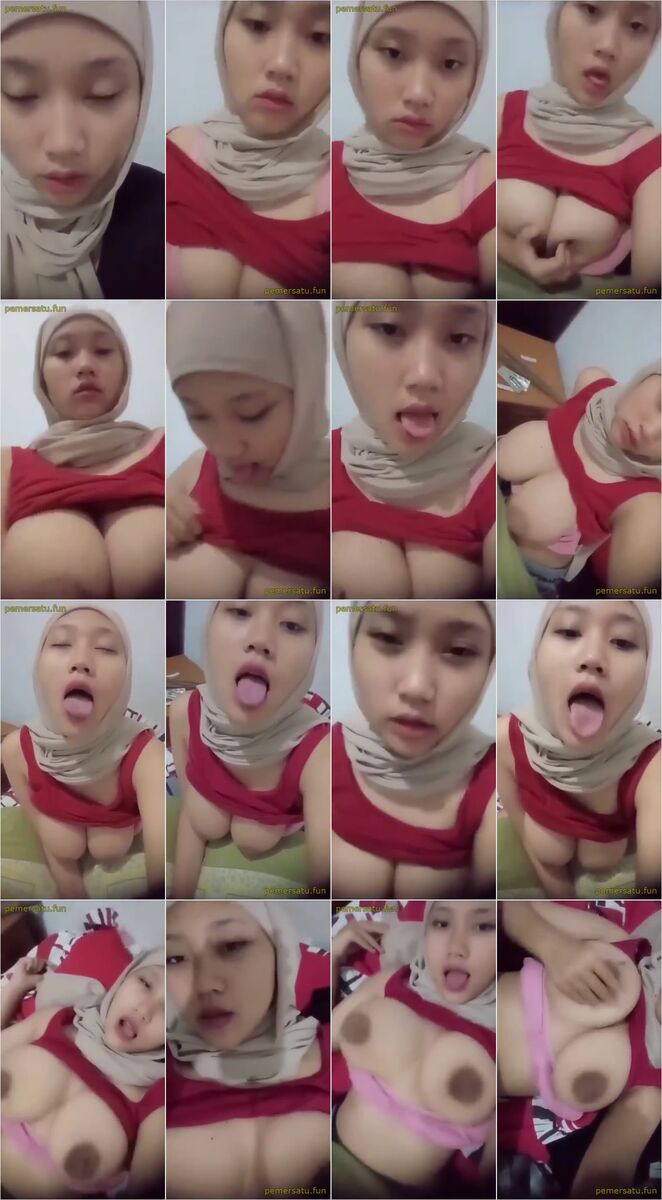 jilbab merah tobrut binal - HIJAB