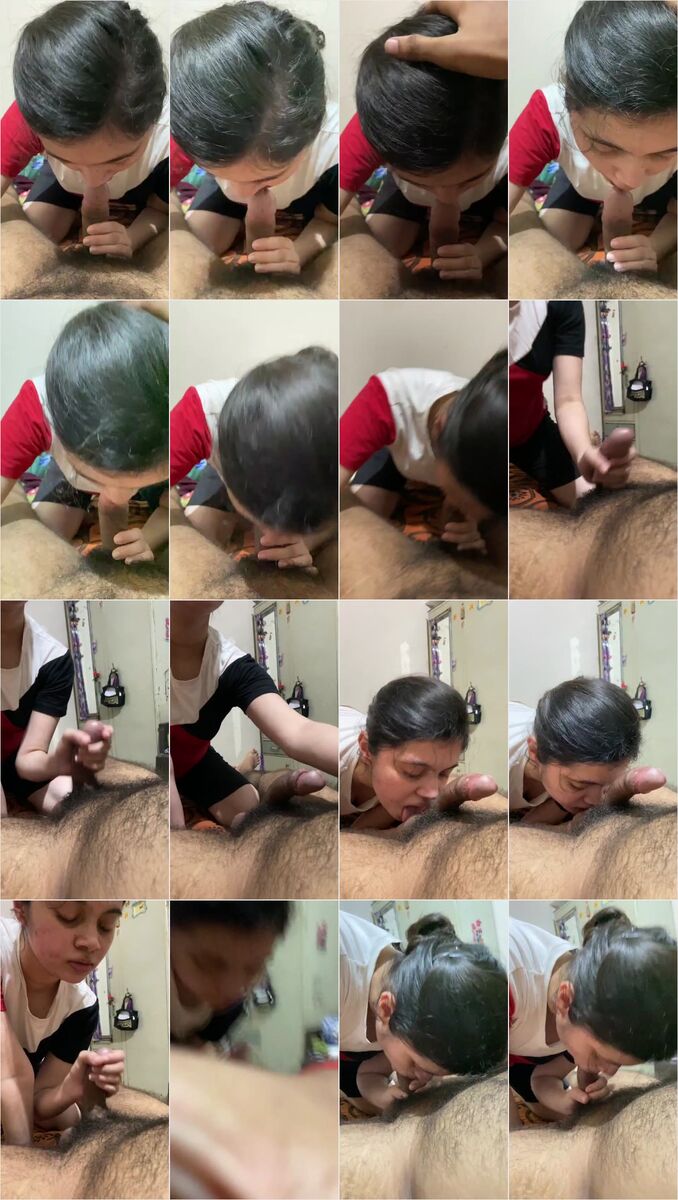 Horny girl gives a desi blowjob to her perverted stepbrother