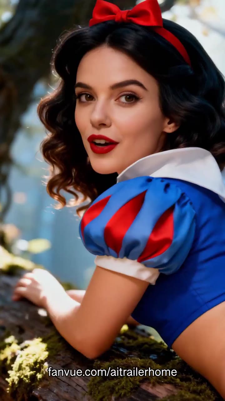 A dwarf meets Snow White and gets a lovely blowjob from her