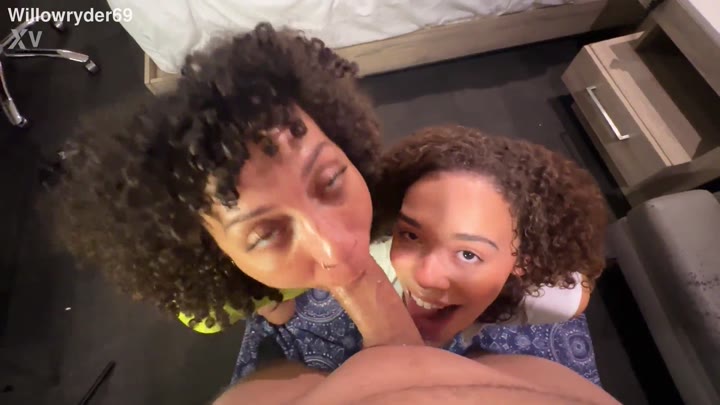 Willow Ryder And Frecklemonade - Exotic Curly Babes Squirting Wet BGG 3some