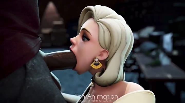 Overwatch: Mercy fucked by BBC out on the Street