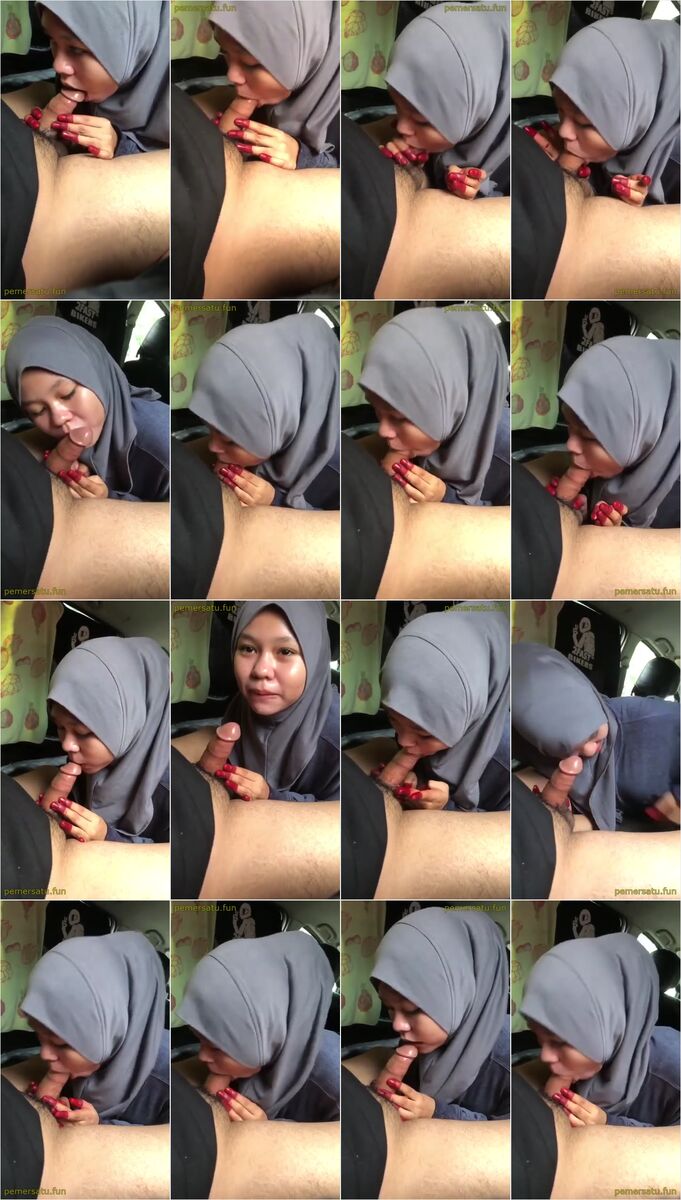 Erin Hijab Nyepong di Mobil - jilbab