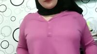Kajol Hijab Baju Pink Live Colmek (2)