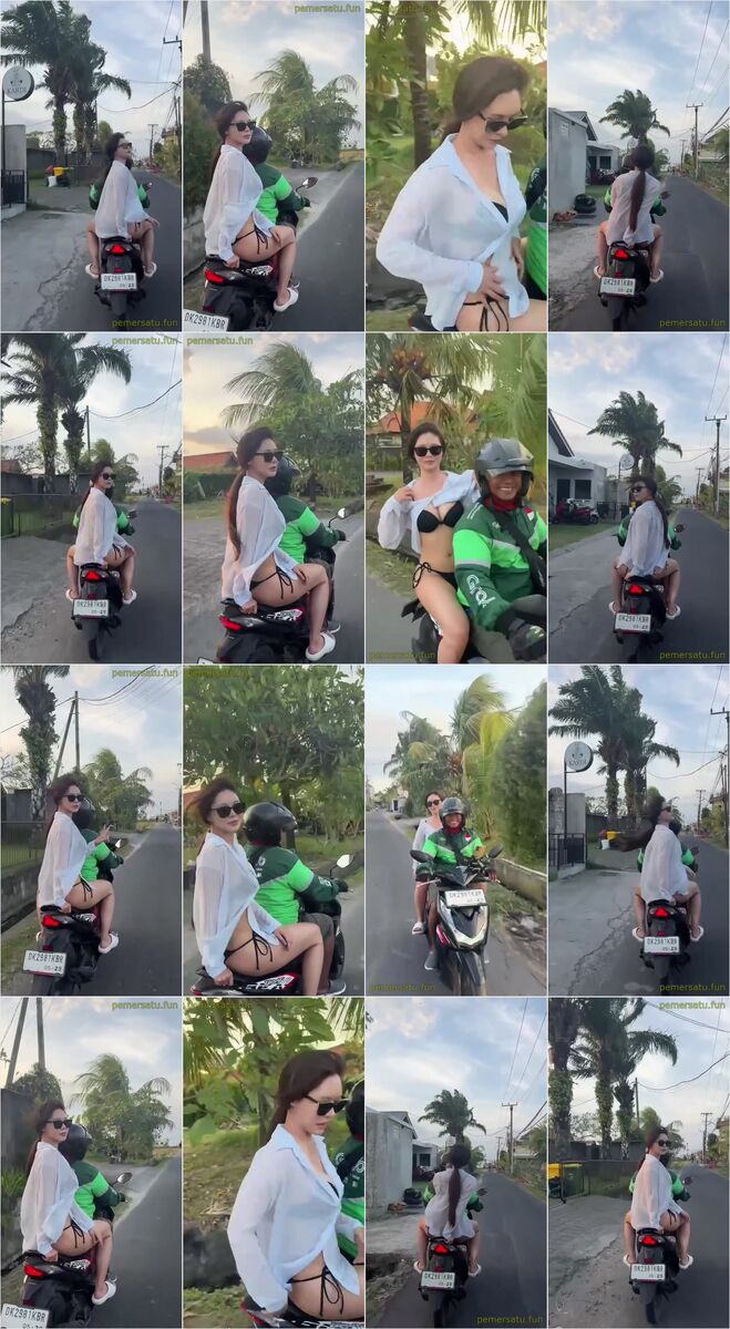 ojol bonceng cewek cakep pap tetek dijalan