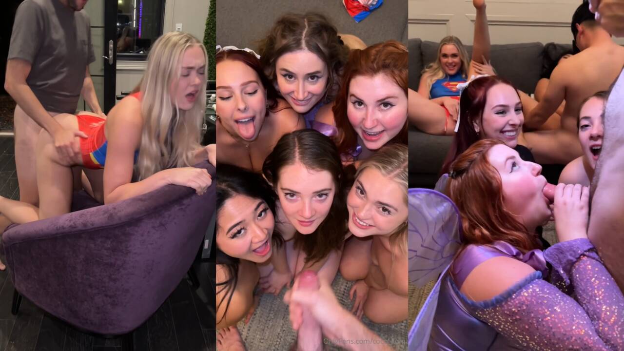 Br0nwin,Coco star,Isla moon,Just wingit Trick Or Treat Orgy