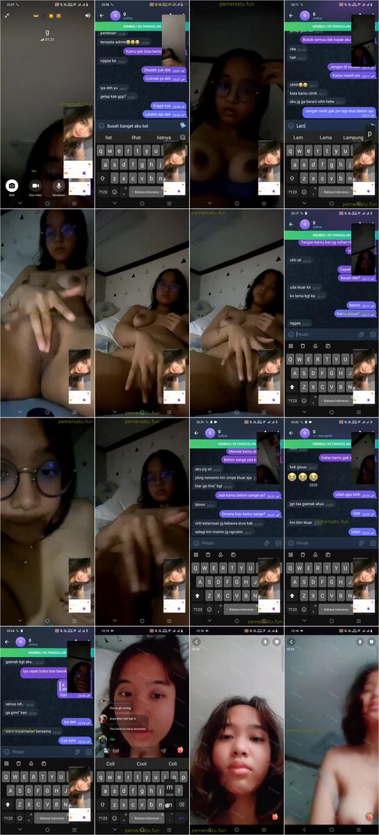 Kompilasi Gya Abg 18yo Kacamata Vcs Colok Memek