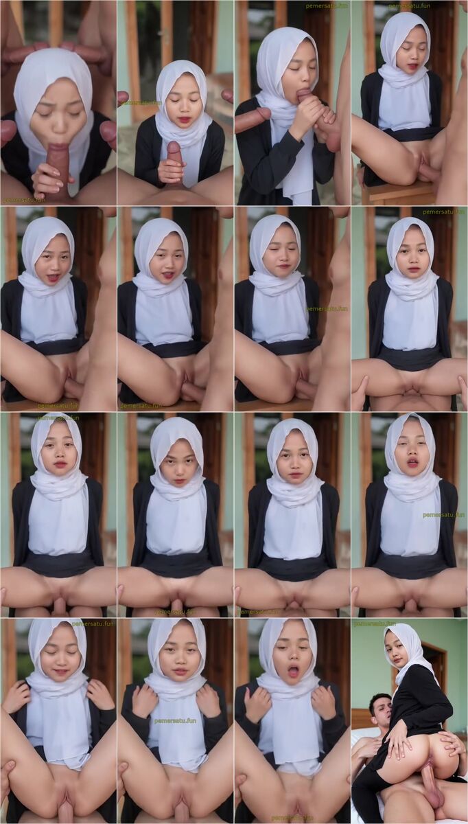 Hijab Abg 18Yo Imut Dientot Depan Rumah Bergiliran