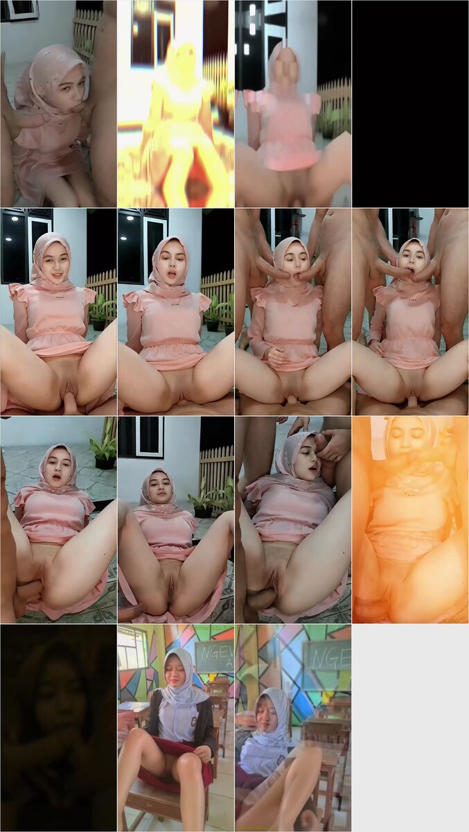 Hijab Manis Cakep Dientot Di Teras Rumahnya Sendiri