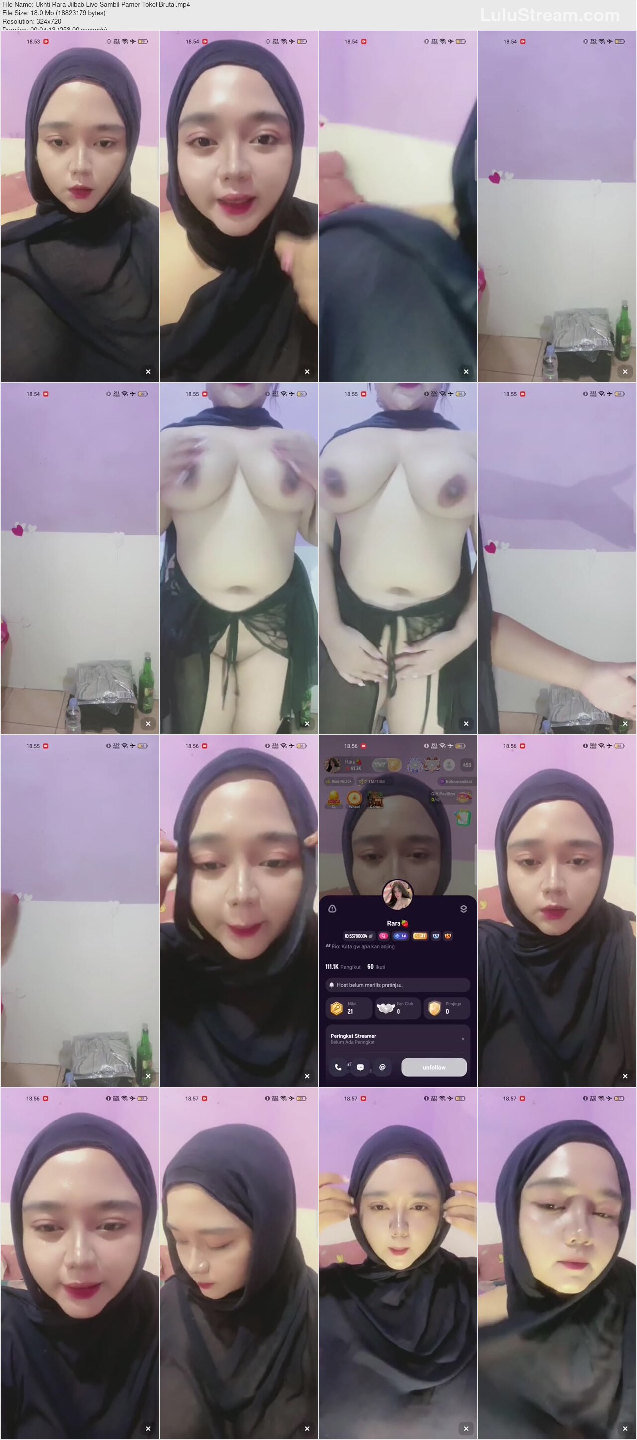 Ukhti Rara Jilbab Live Sambil Pamer Toket Brutal