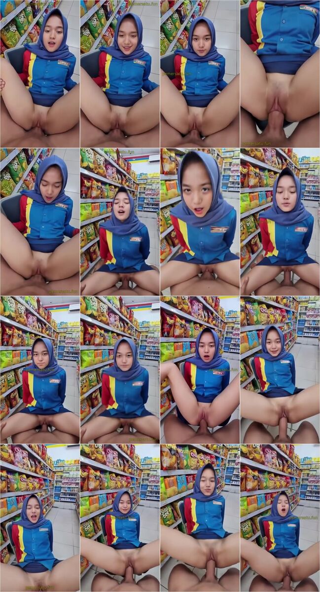 Hijab Indomaret Baru Kerja Dientot Saat Toko Sepi