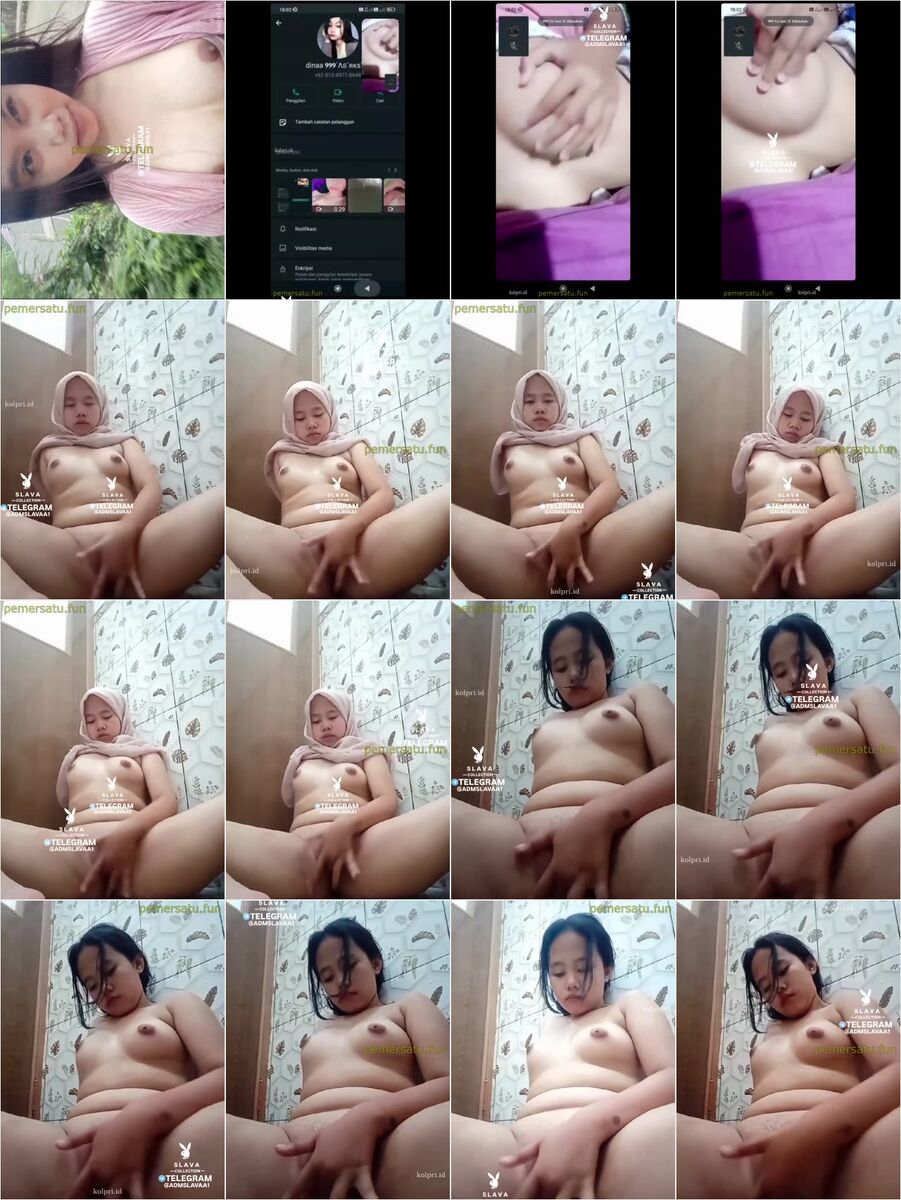 kompilasi santi hijab binal mulus 18yo colok memek