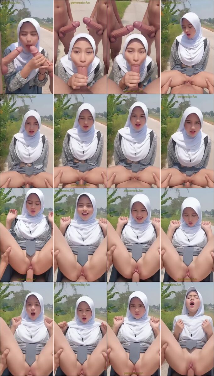 Abg Seragam Esema Hijab 18Yo Dientot bergiliran di jalan sepi