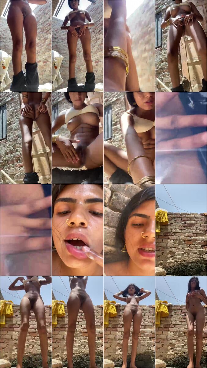 Skinny desi nude girl exposes her naked body and pink pussy